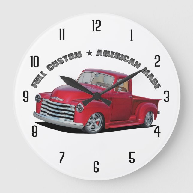 American Made Trucks Large Clock (Front)