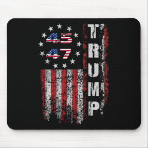 American Made Trump Merchandise Flag Trump 45 47 T Mouse Mat