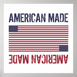 American Made, United States Flag Poster