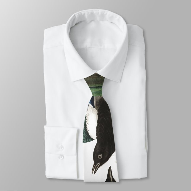 American Magpie Birds Audubon Wildlife Tie (Tied)