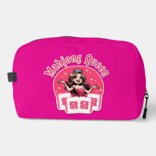 American Mahjong Queen Pink Crown Accessory Art Dopp Kit