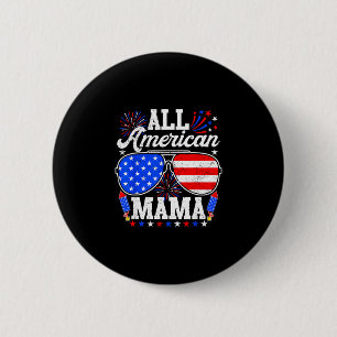 American mama 4th of july sunglasses family 6 cm round badge