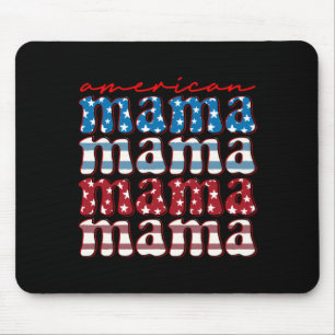 American mama matching family 4th of july american mouse mat