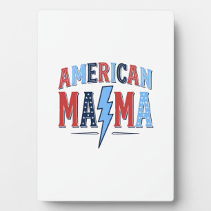 American Mama Patriotic Vintage Engraving Shirt De Plaque