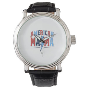 American Mama Patriotic Vintage Engraving Shirt De Watch