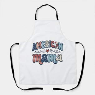 American Mama Patriotic Vintage Shirt Design_1 Apron