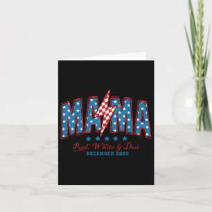 American Mama Red White And Due 4th Of July Pregna Card