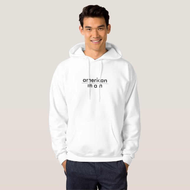 American Man Hooded Sweatshirt (Front Full)