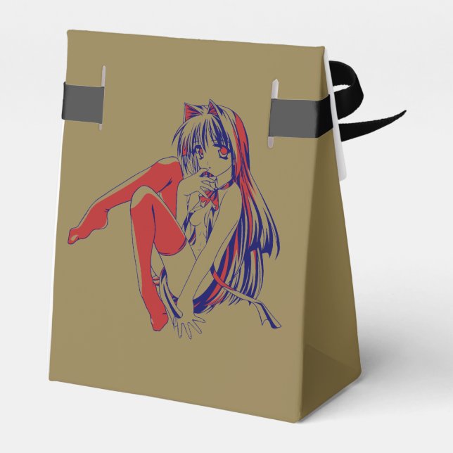 American Manga Neko Catgirl Kawaii Anime Favour Box (Back Side)