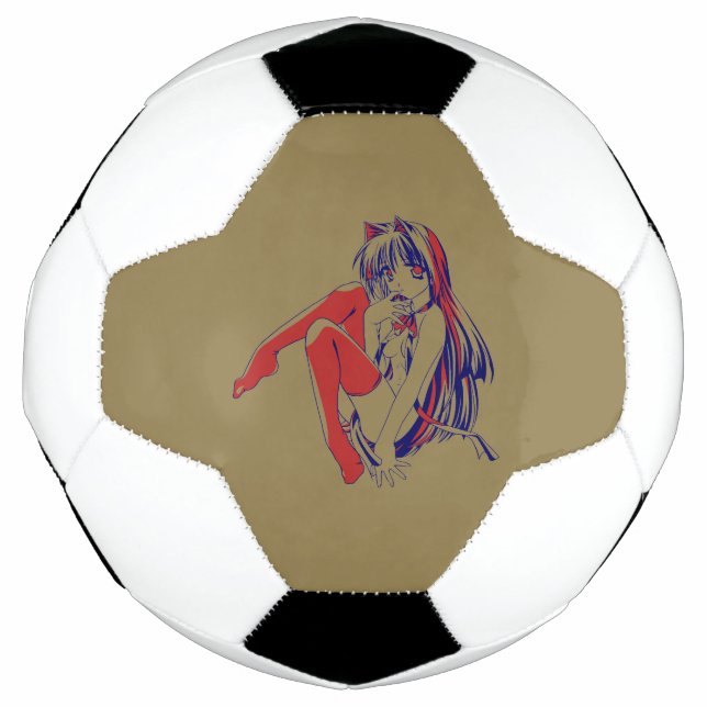 American Manga Neko Catgirl Kawaii Anime Football (Front)