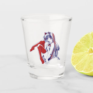 American Manga Neko Catgirl Kawaii Anime Shot Glass