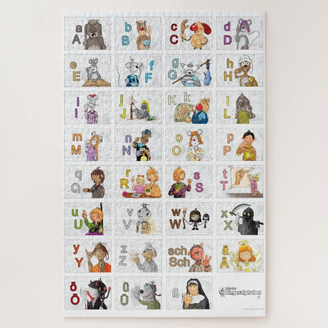 American Manual Alphabet II Jigsaw Puzzle (Vertical)