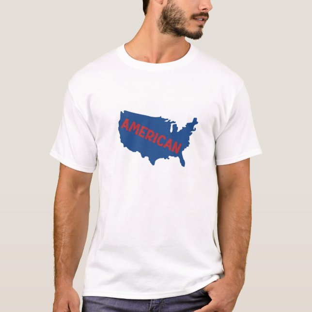 American Map Silhouette T-Shirt (Front)