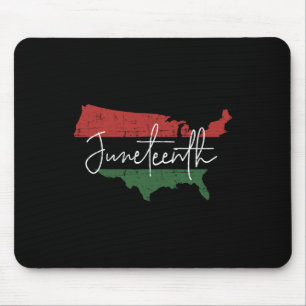 American Map With Pan African Flag For Juneteenth Mouse Mat