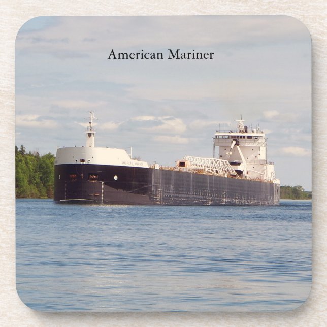 American Mariner set of 6 hard plastic coasters (Front)