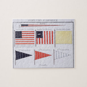 American Maritime Flags and Pennants, from a Frenc Jigsaw Puzzle