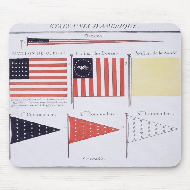 American Maritime Flags and Pennants, from a Frenc Mouse Mat (Front)