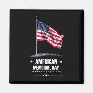 American Memorial Day Remember The Fallen Usa Flag Magnet