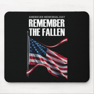 American Memorial Day Remember The Fallen Usa Flag Mouse Mat