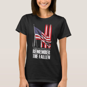 American Memorial Day Remember The Fallen Usa Flag T-Shirt