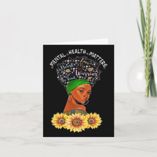 American Mental Health Problems Woman Warrior Quee Card