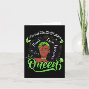 American Mental Health Problems Woman Warrior Quee Card