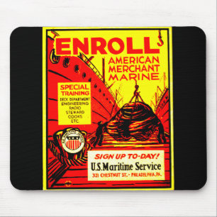 American Merchant Marine - Enrol Today ! Mouse Mat