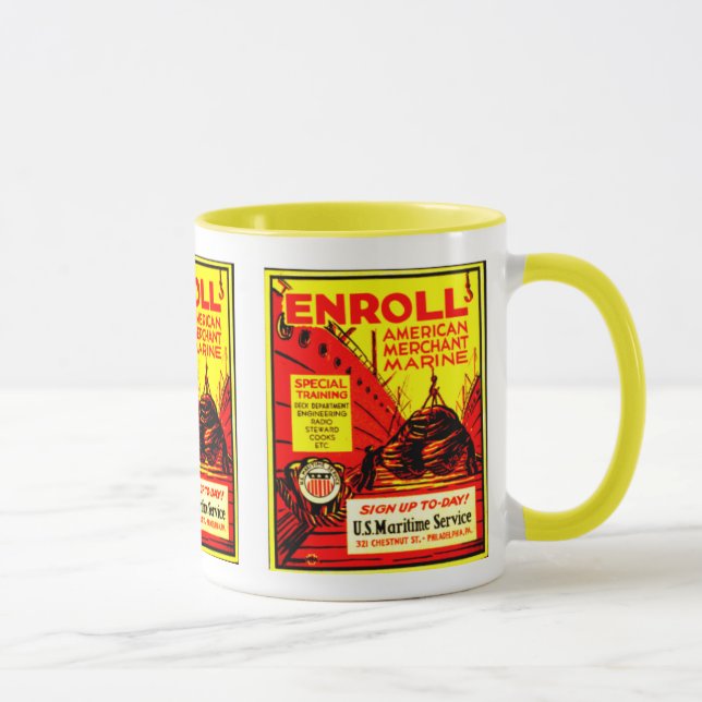 American Merchant Marine - Enrol Today ! Mug (Right)