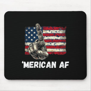 American’merican Af Flag 4th Of July Patriotic Gif Mouse Mat