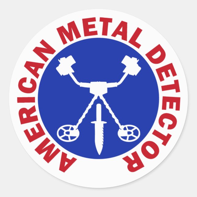 American Metal Detector Classic Round Sticker (Front)