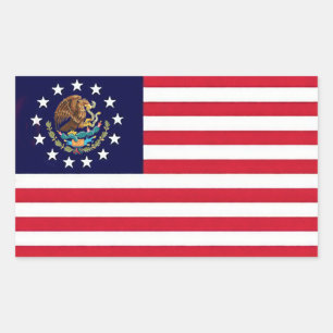 American Mexican Flag Sticker