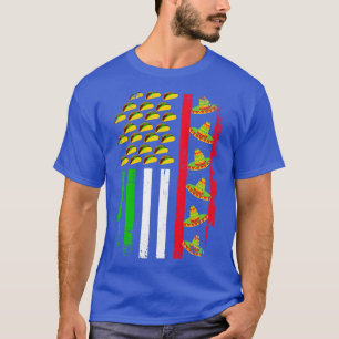 American mexican with sombrero and taco T-Shirt