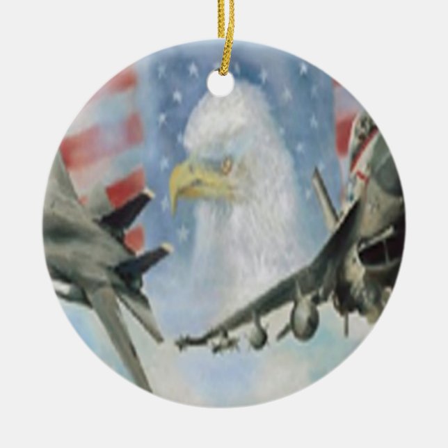 American Military Aeroplanes Ornament (Front)