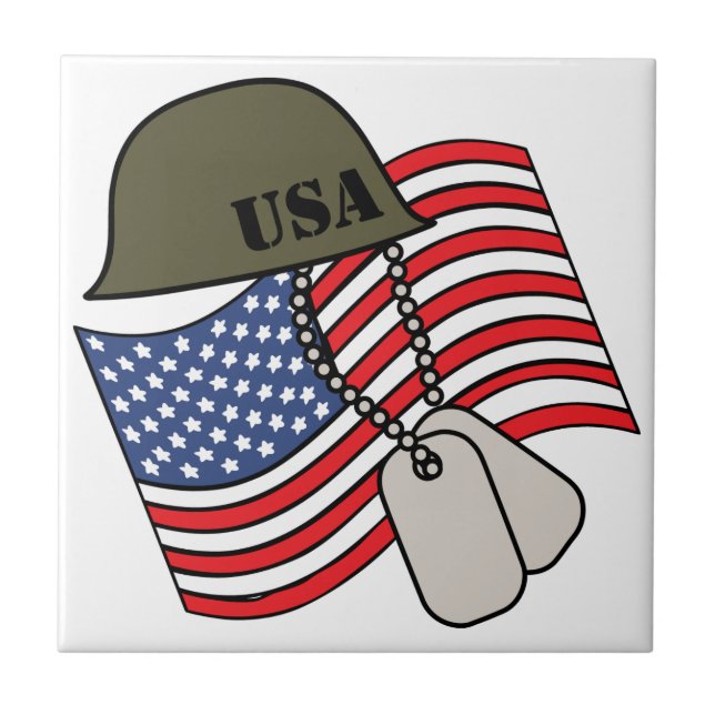 American Military Tile (Front)