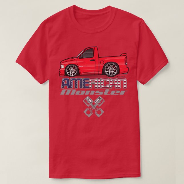 American MonsterRed T-Shirt (Design Front)