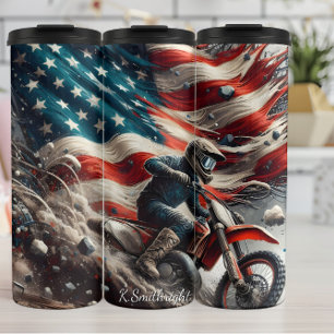 American Motocross Dirt Rider Thermal Tumbler