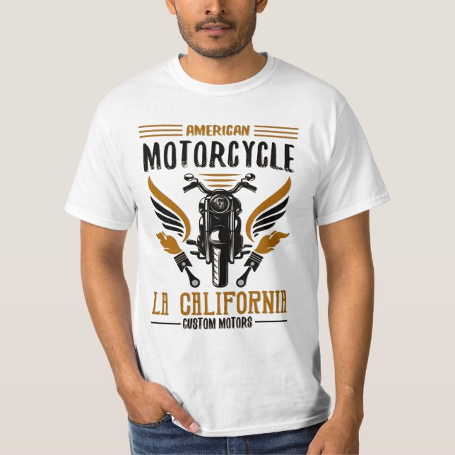 American Motorcycle LA California  T-Shirt (Front)