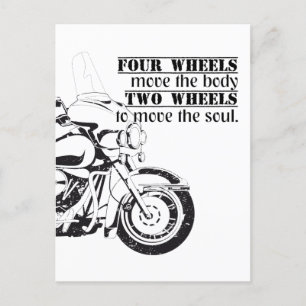 American Motorcycle Two Wheels One Passion Postcard
