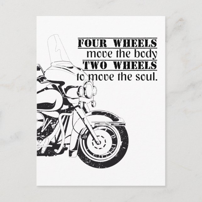 American Motorcycle Two Wheels One Passion Postcard (Front)