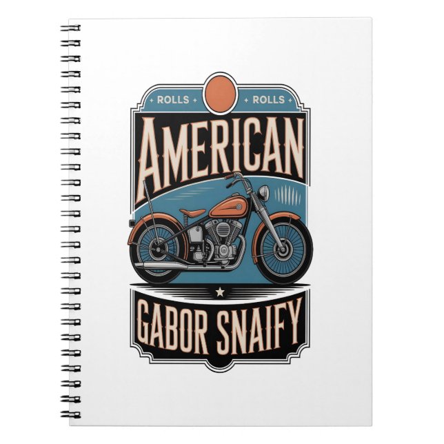 American Motorcycle Vintage Notebook (Front)