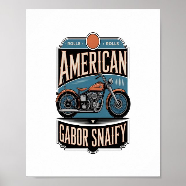 American Motorcycle Vintage Poster (Front)