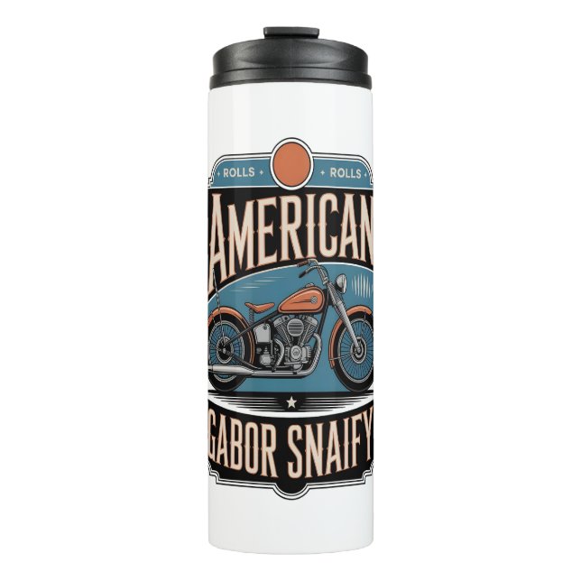 American Motorcycle Vintage Thermal Tumbler (Front)