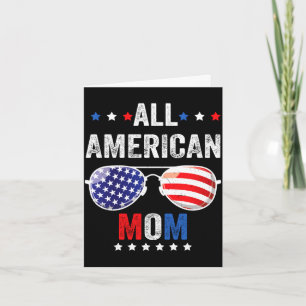 American mum usa flag 4th of july sunglasses card