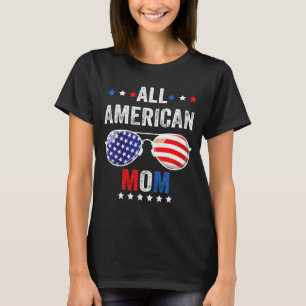 American mum usa flag 4th of july sunglasses T-Shirt