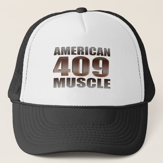 american muscle 409 trucker hat (Front)