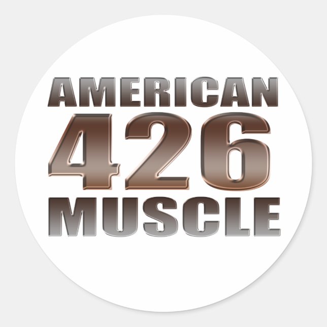 american muscle 426 Hemi Classic Round Sticker (Front)