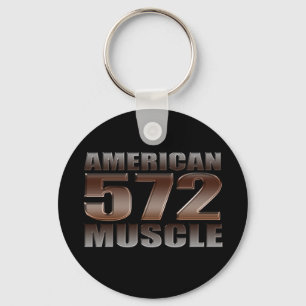 american muscle 572 Big Block black motor Key Ring