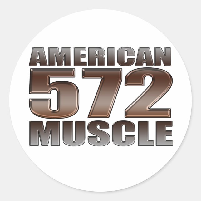 american muscle 572 Big Block crate motor Classic Round Sticker (Front)