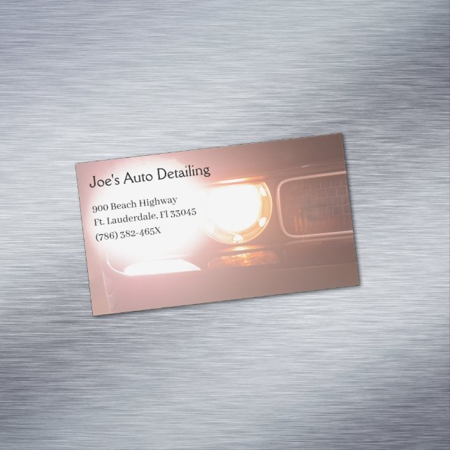 American muscle car 2013 head light Automotive Magnetic Business Card (In Situ)