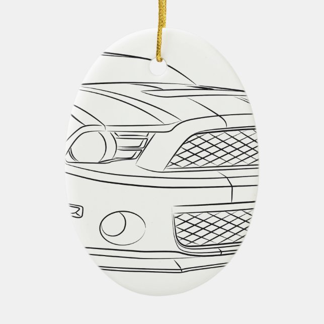 American muscle car ceramic tree decoration (Front)